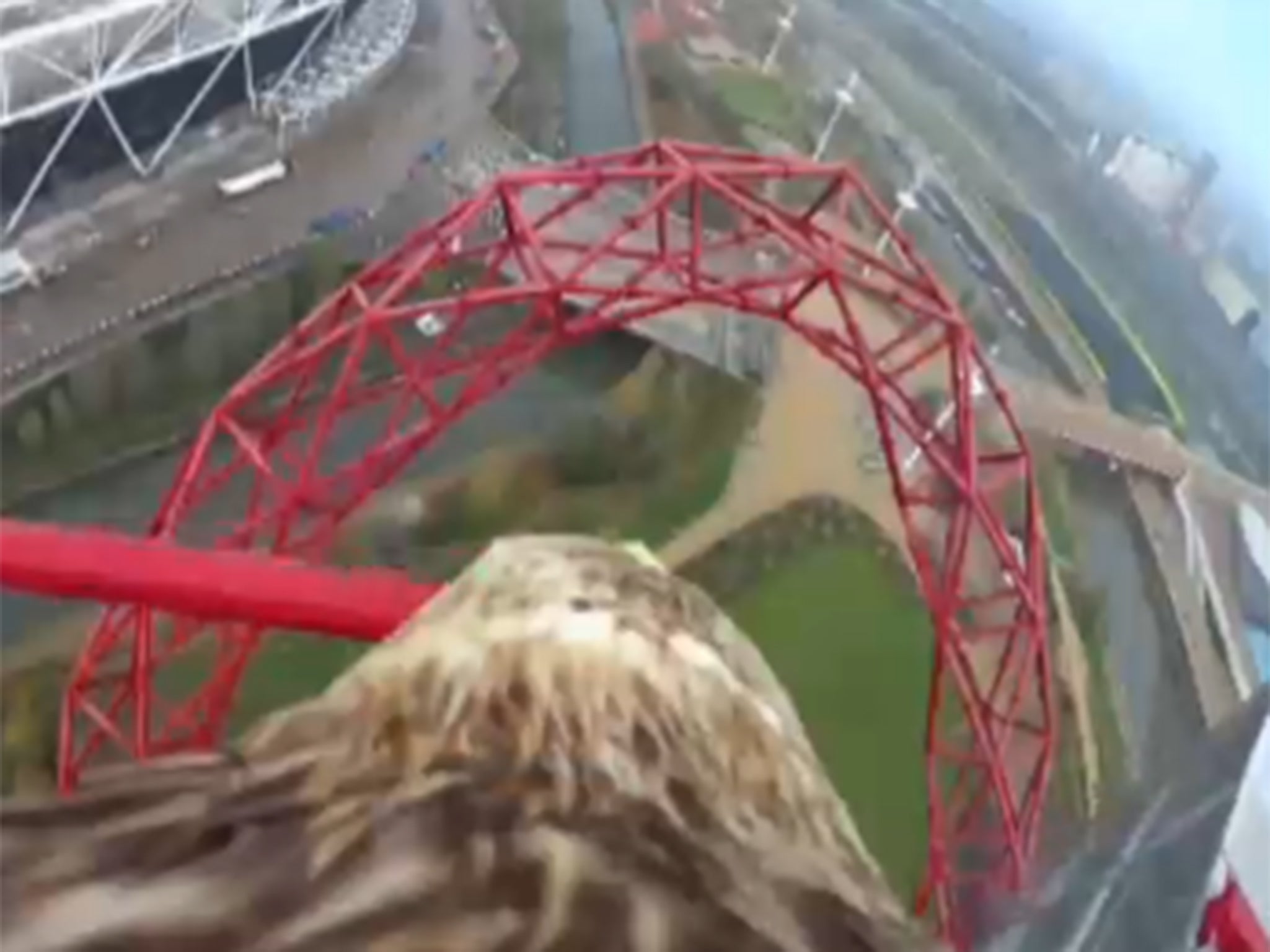 Darchan flies over East London