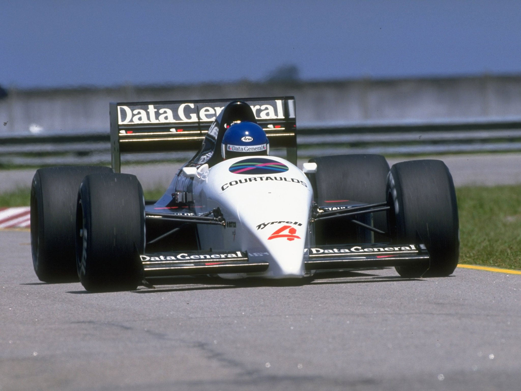 Philippe Streiff driving a Tyrrell in 1987