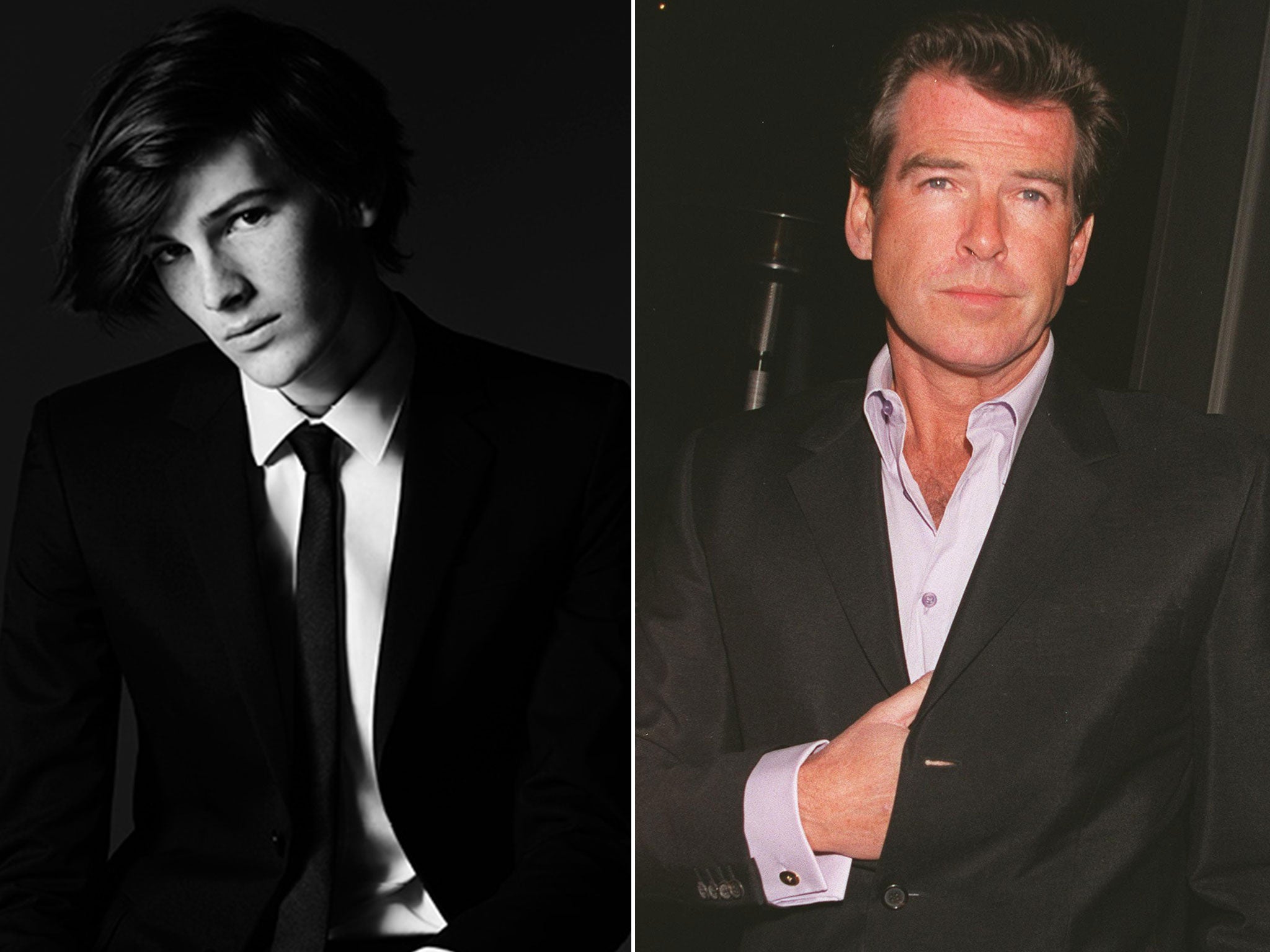 Lookalikes? 17-year-old Dylan and Irish Bond star Pierce Brosnan