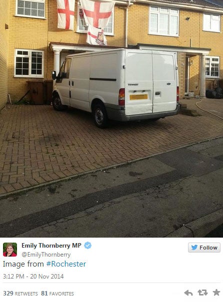 A tweet posted by Labour MP Emily Thornberry on Thursday