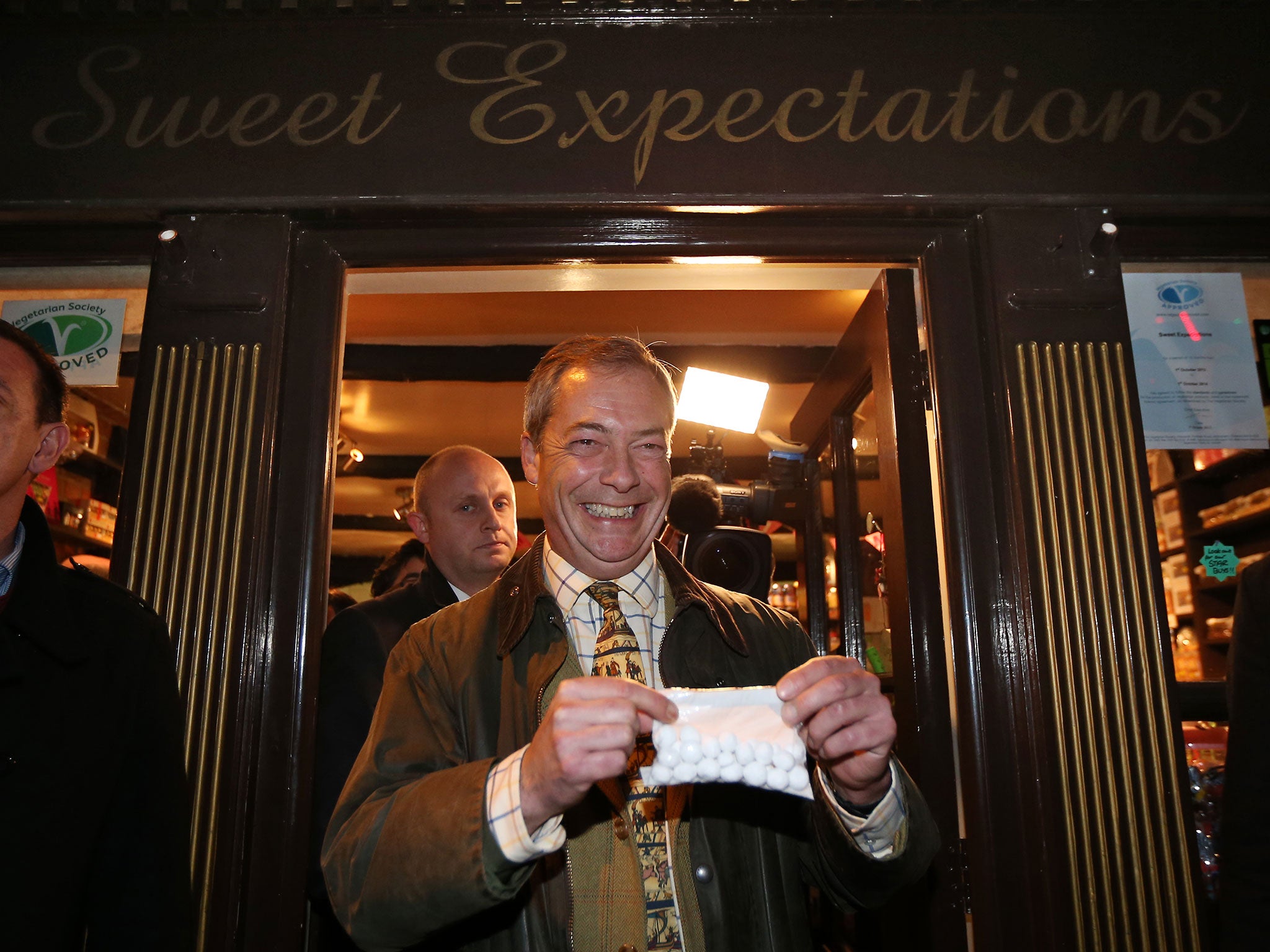 Ukip leader Nigel Farage campaigns in Rochester on the day of the by-election