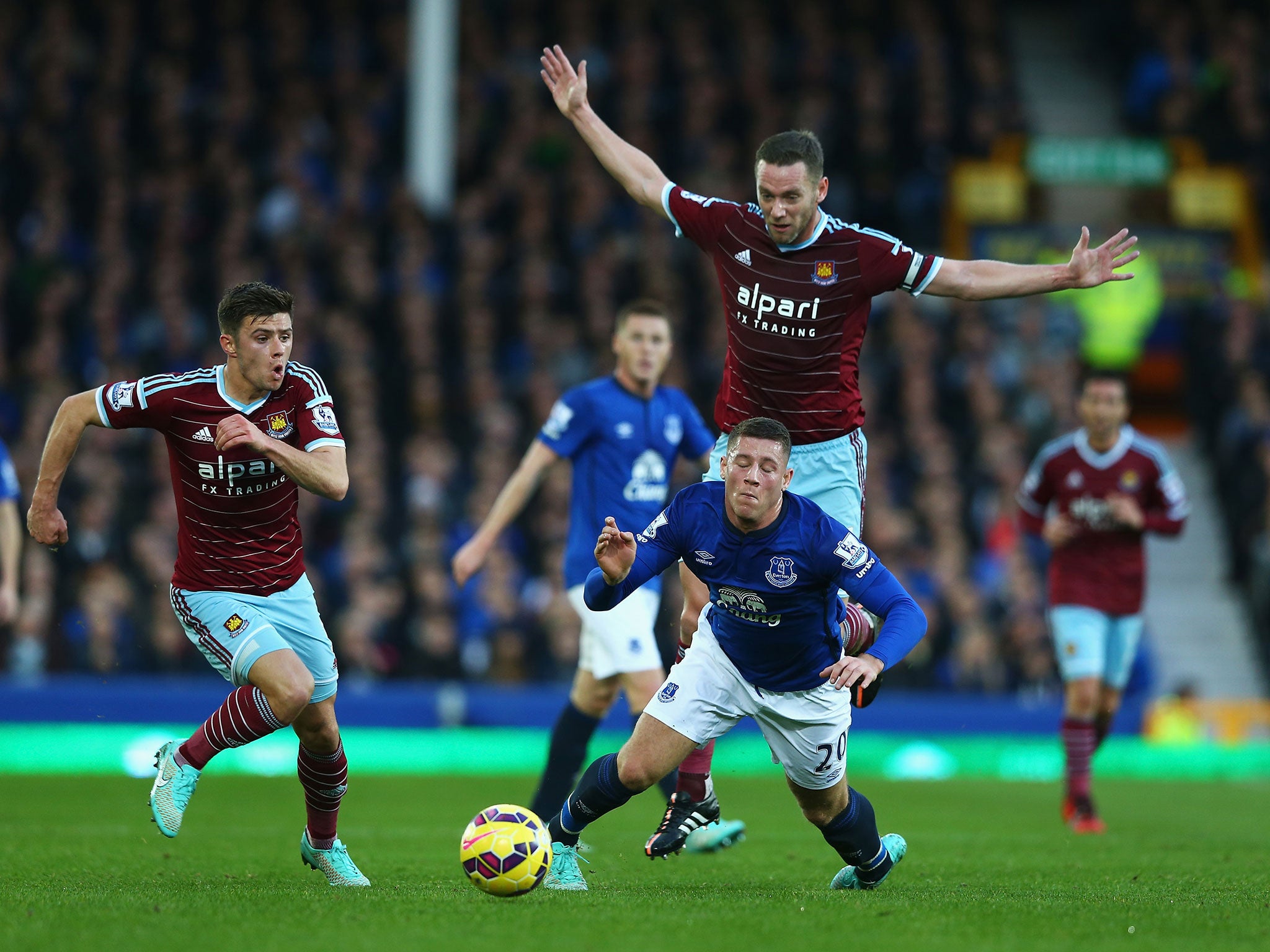 Ross Barkley got away with a dive against West Ham