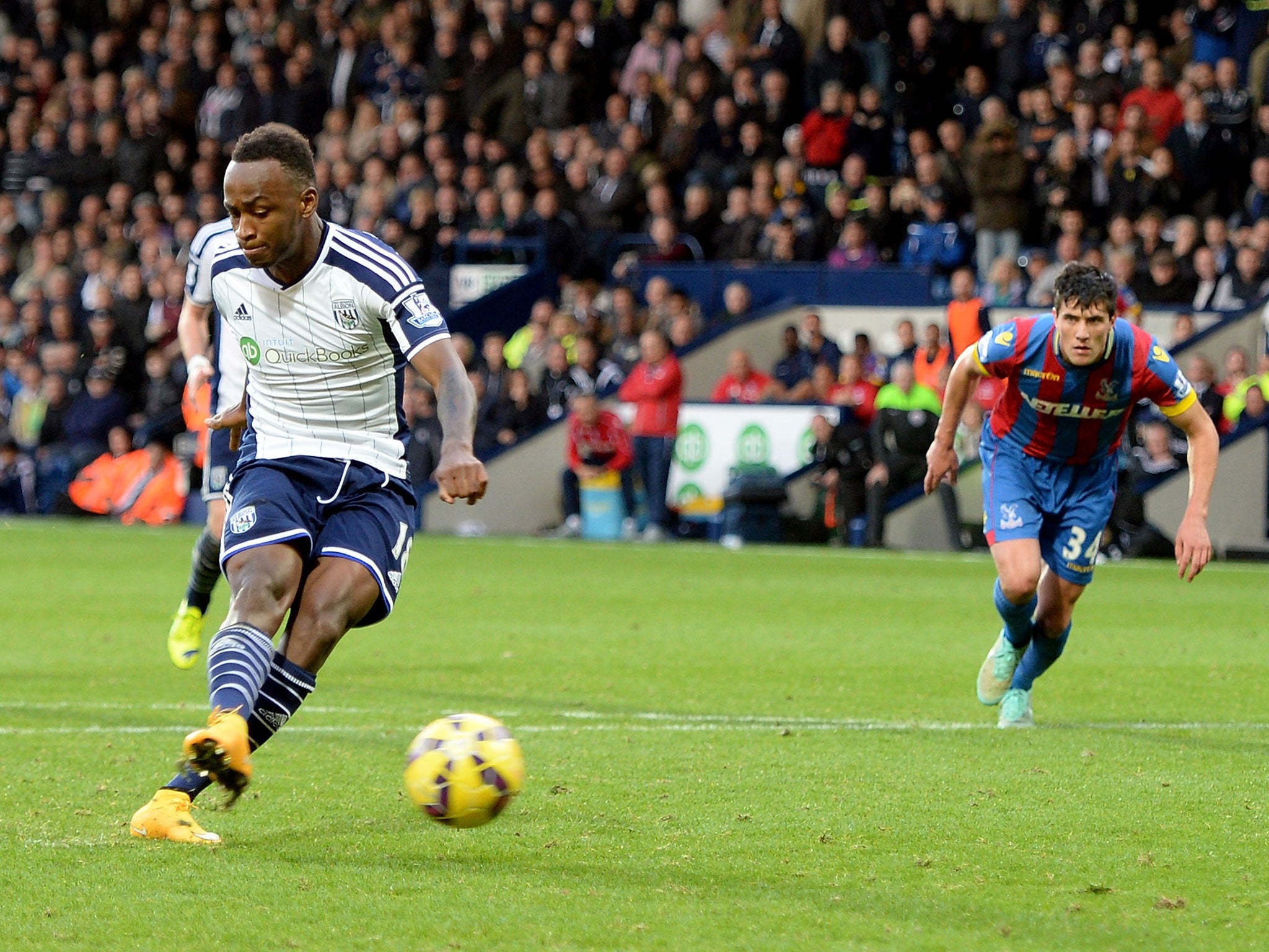 Saido Berahino scores against Crustal Palace