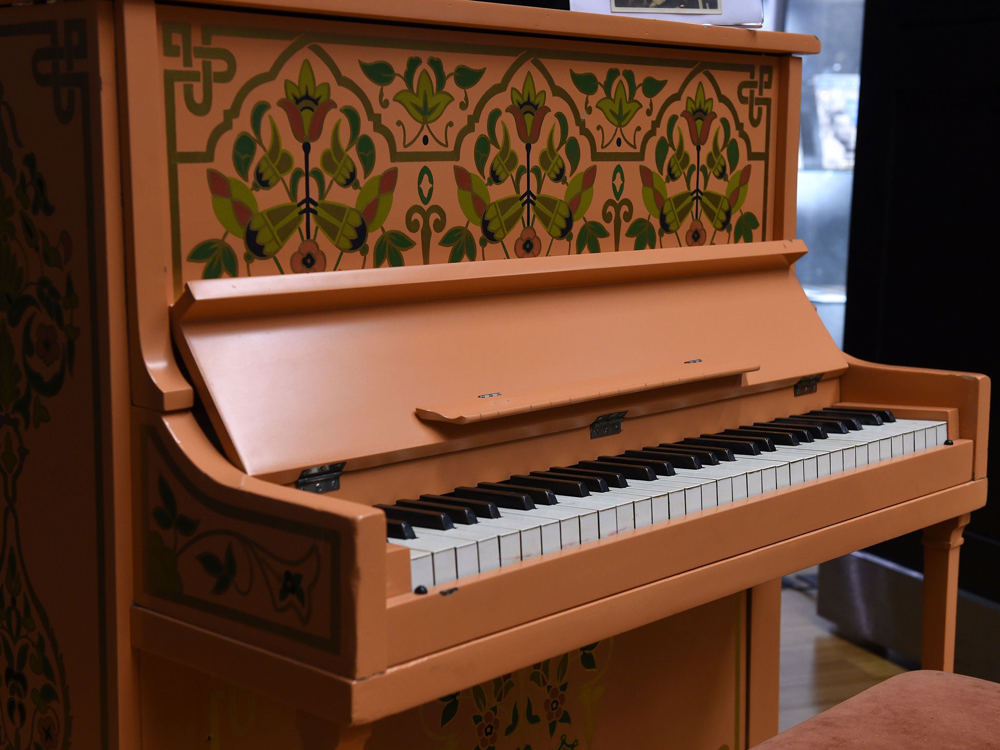 The famous orange piano from Casablanca