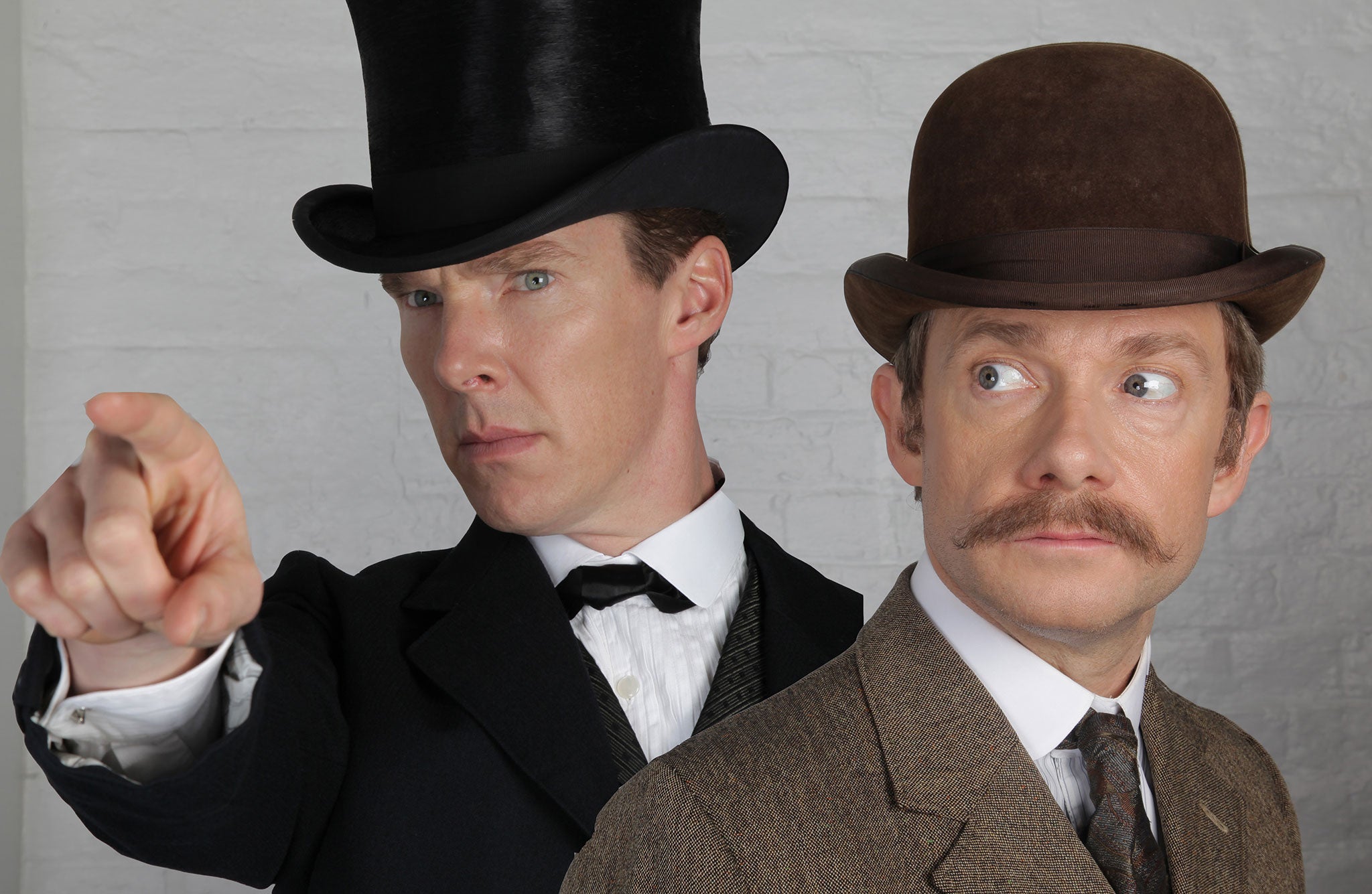 Benedict Cumberbatch and Martin Freeman in the first look picture from next year's Sherlock special