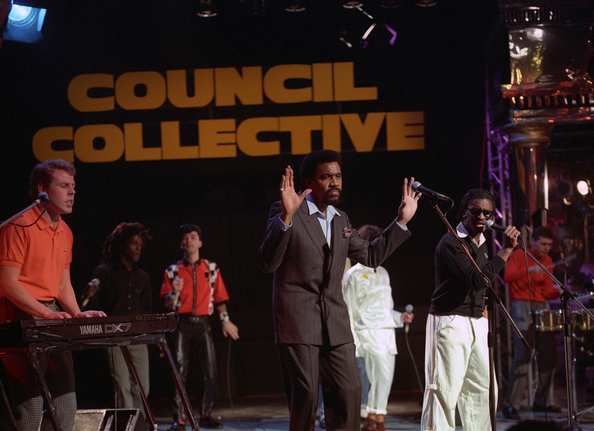 Junior Giscombe with Mick Talboy and Jimmy Ruffin