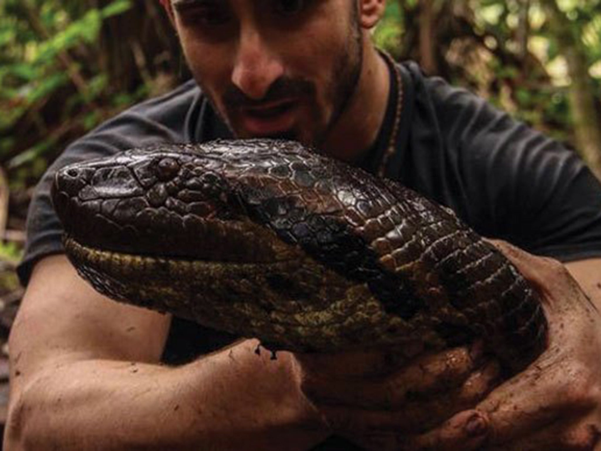 Paul Rosolie in a still from Discovery Channel show Eaten Alive