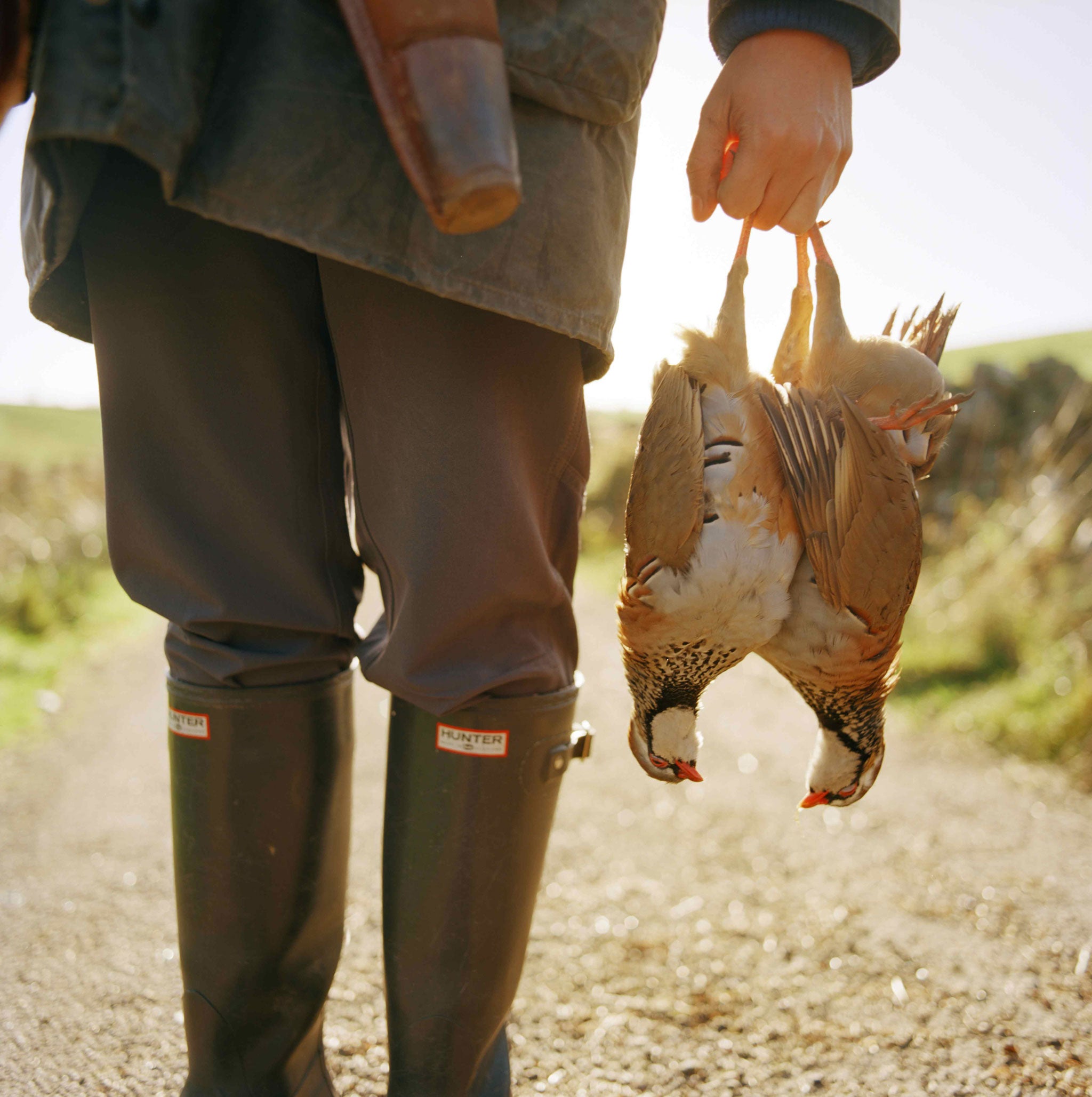 James Lowe holds a brace of grouse