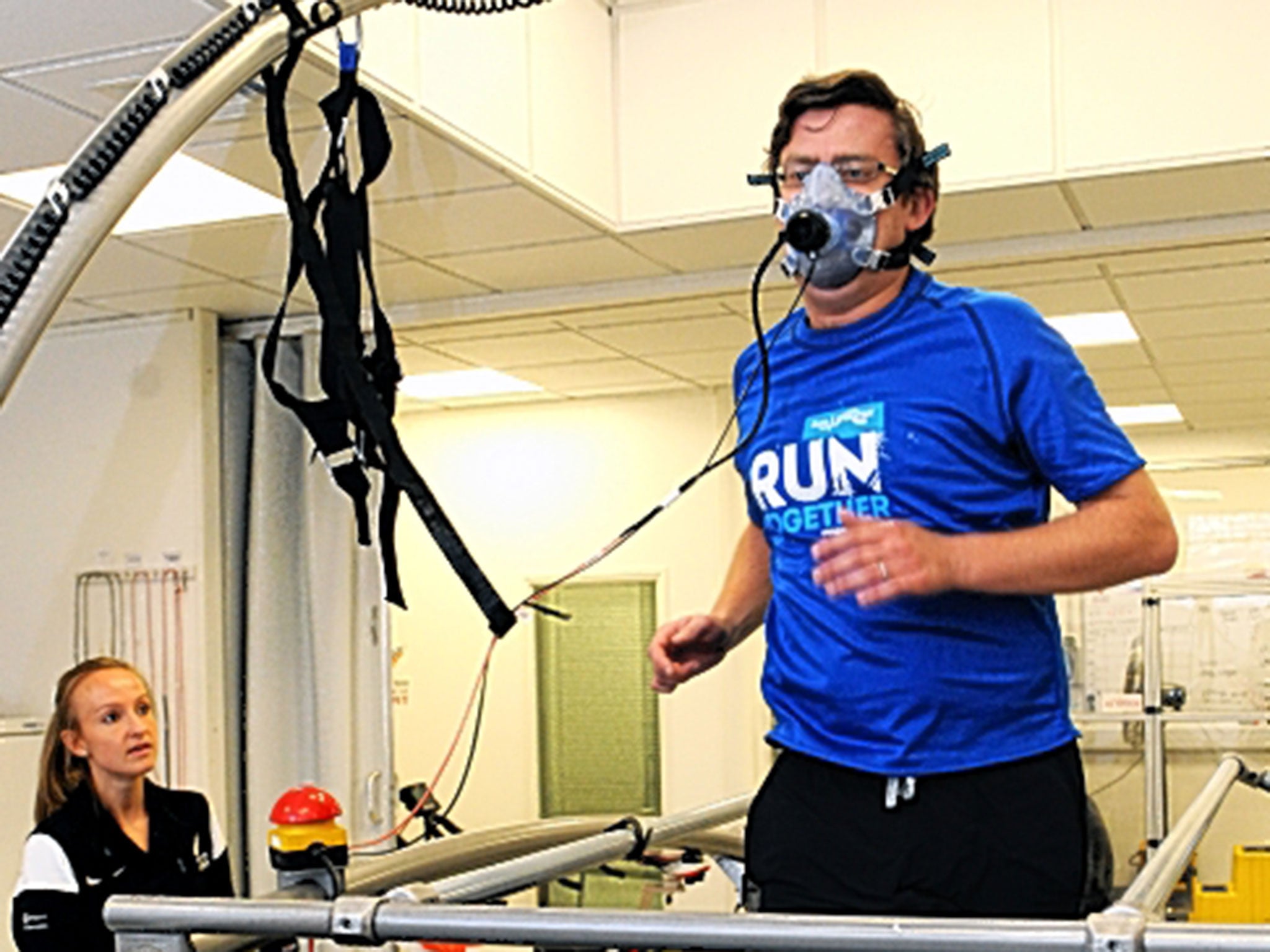 Matt Majendie undergoes physiology tests