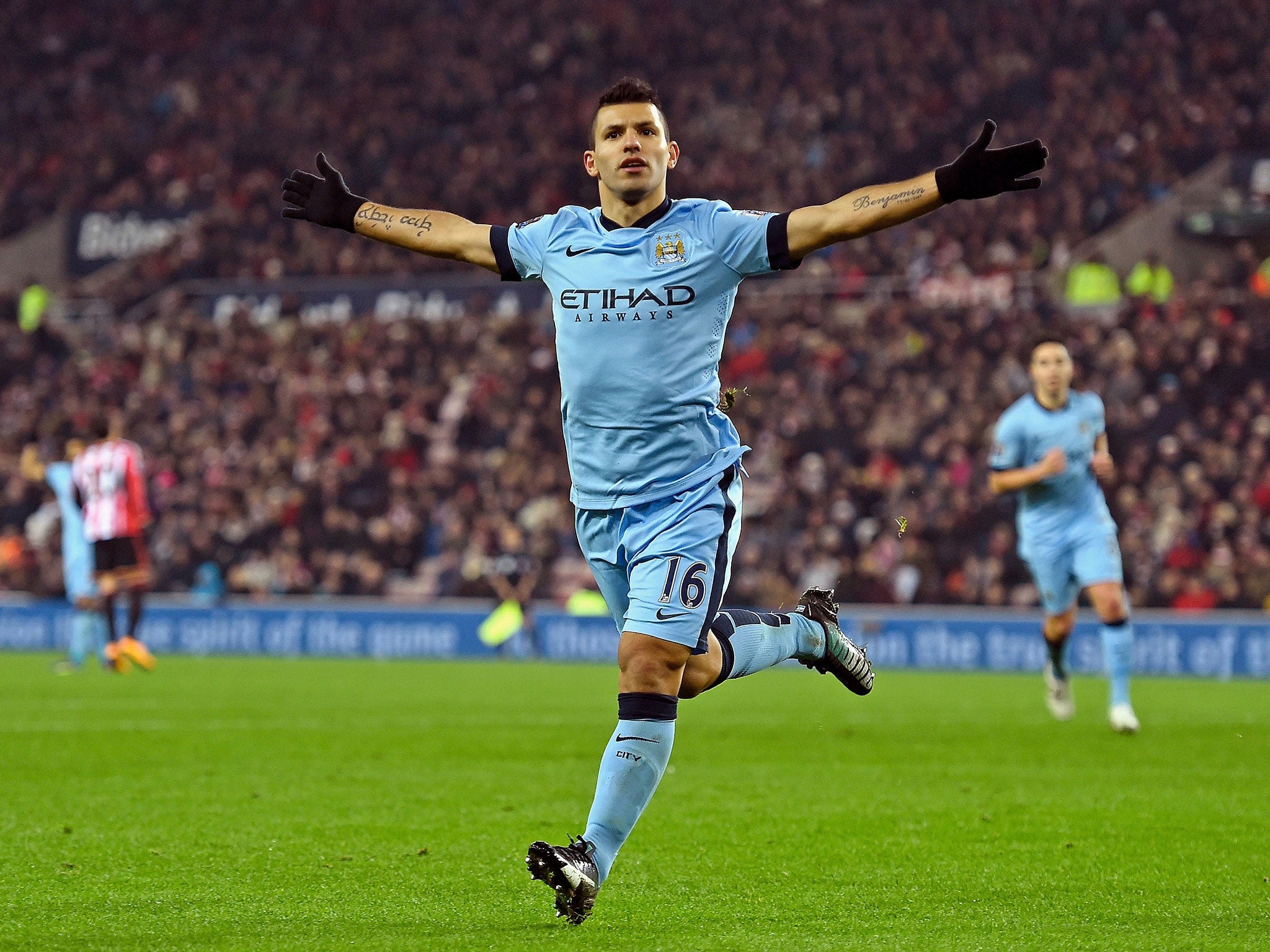 Manchester City striker Sergio Aguero