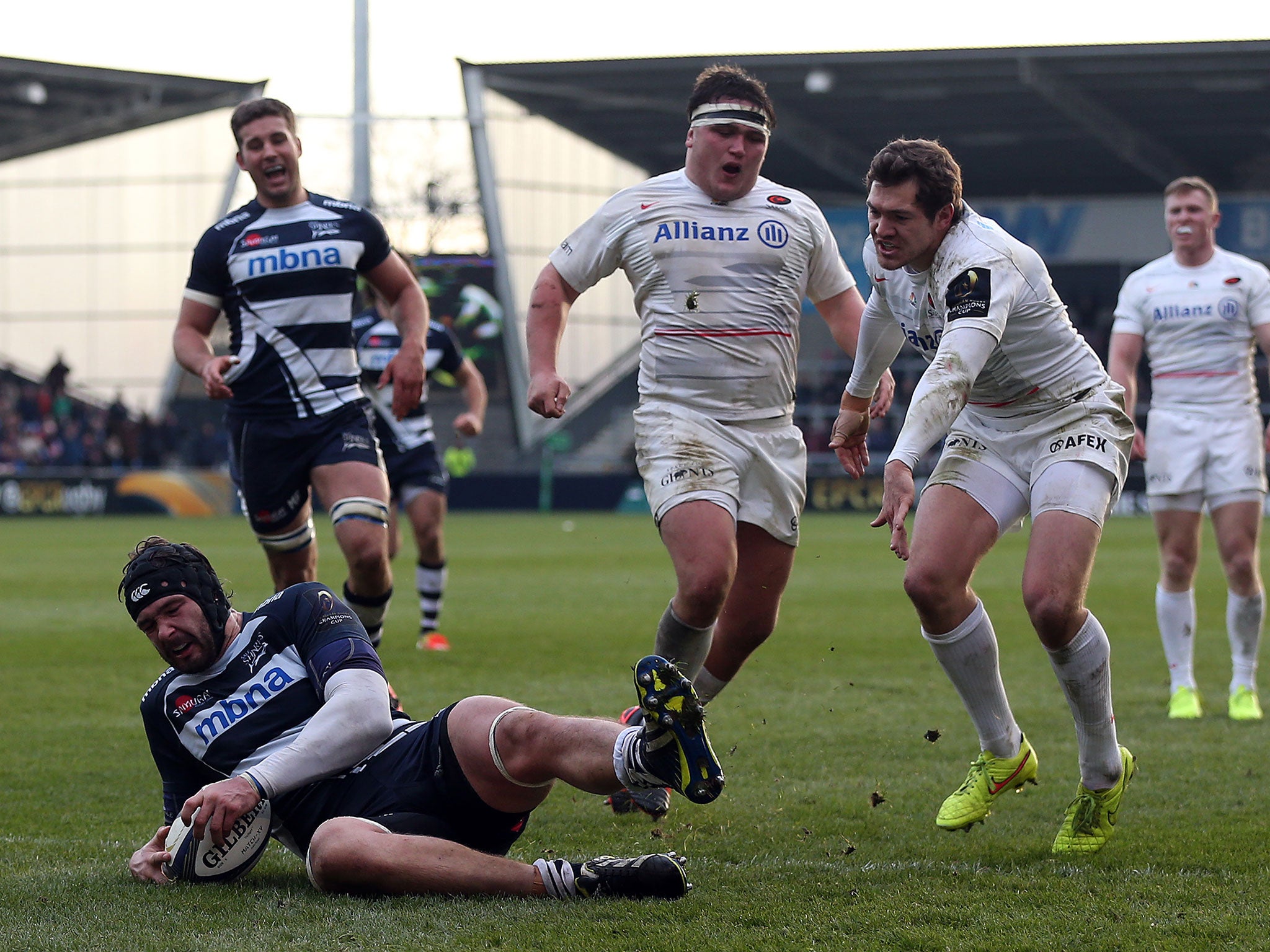 Andrei Ostrikov scores for Sale against Saracens