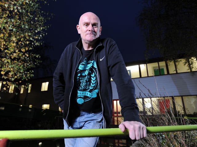 Keith Cooper in the courtyard at Avondale House in Newcastle 