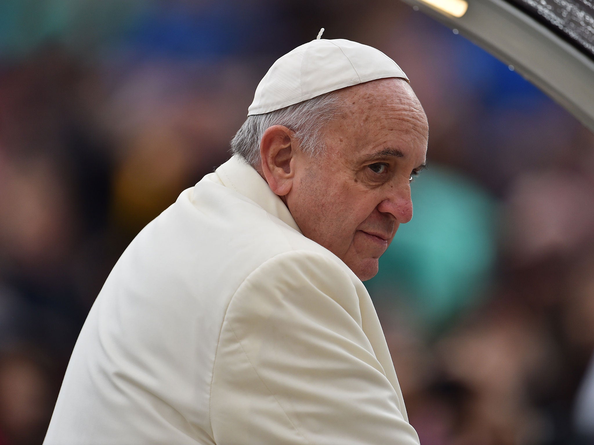 Pope Francis said "nobody mentioned homosexual marriage" at October's synod