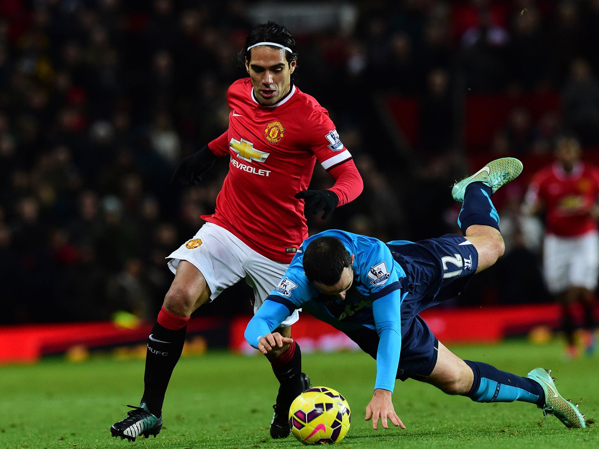 Radamel Falcao in action against Stoke