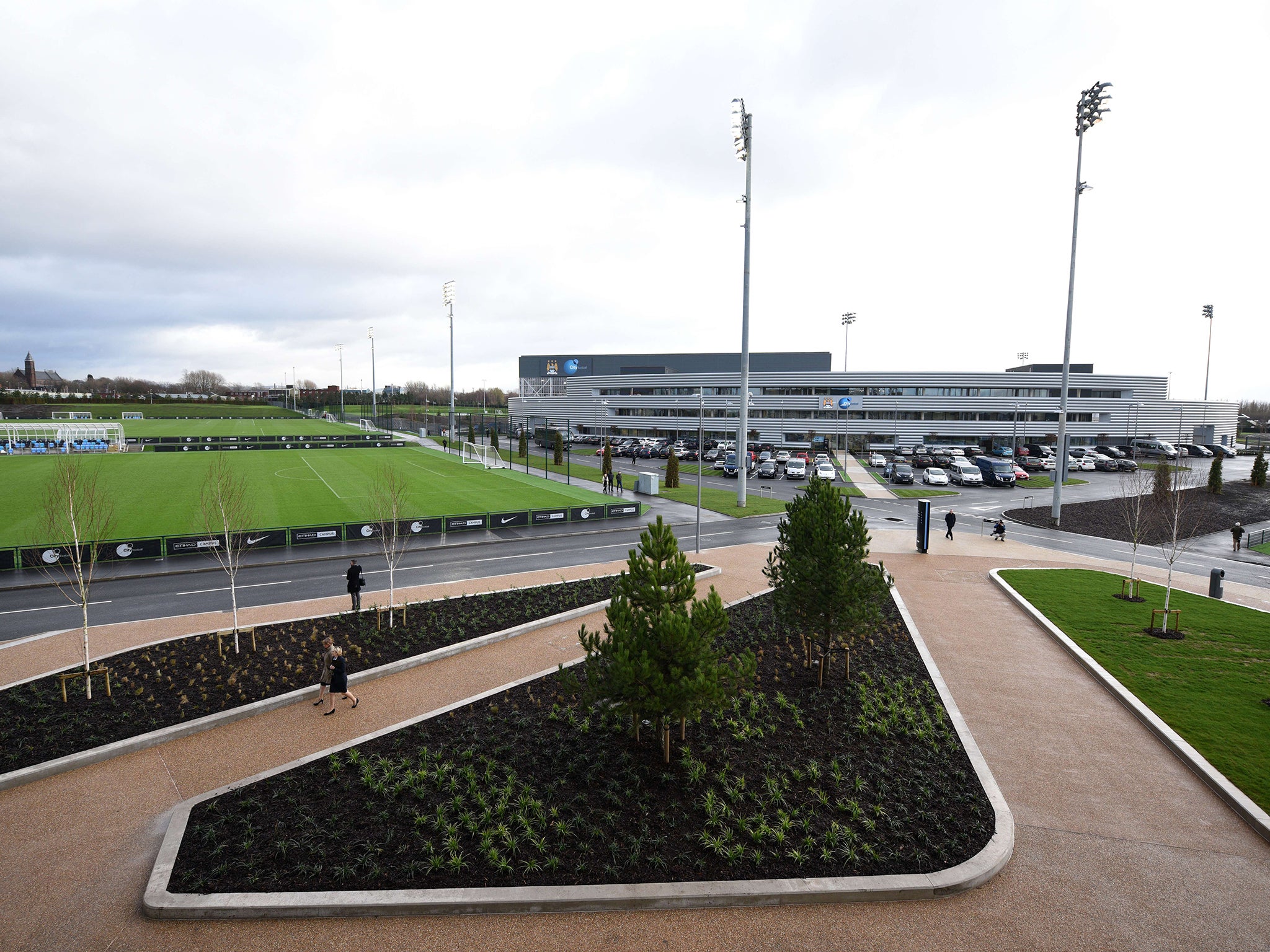 A picture shows the the performance centre and the senior youth pitches