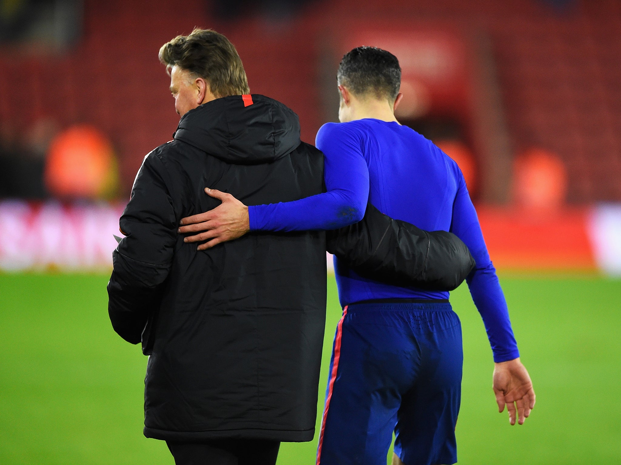 Louis van Gaal with Robin van Persie