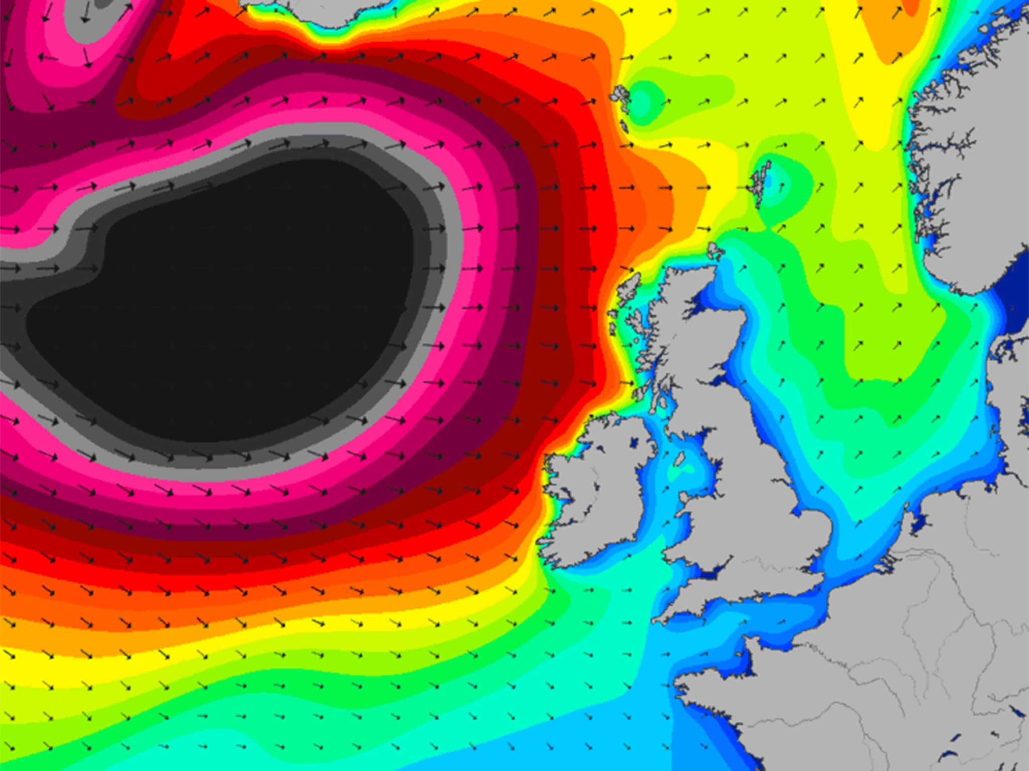 The 'weather bomb' just off the UK