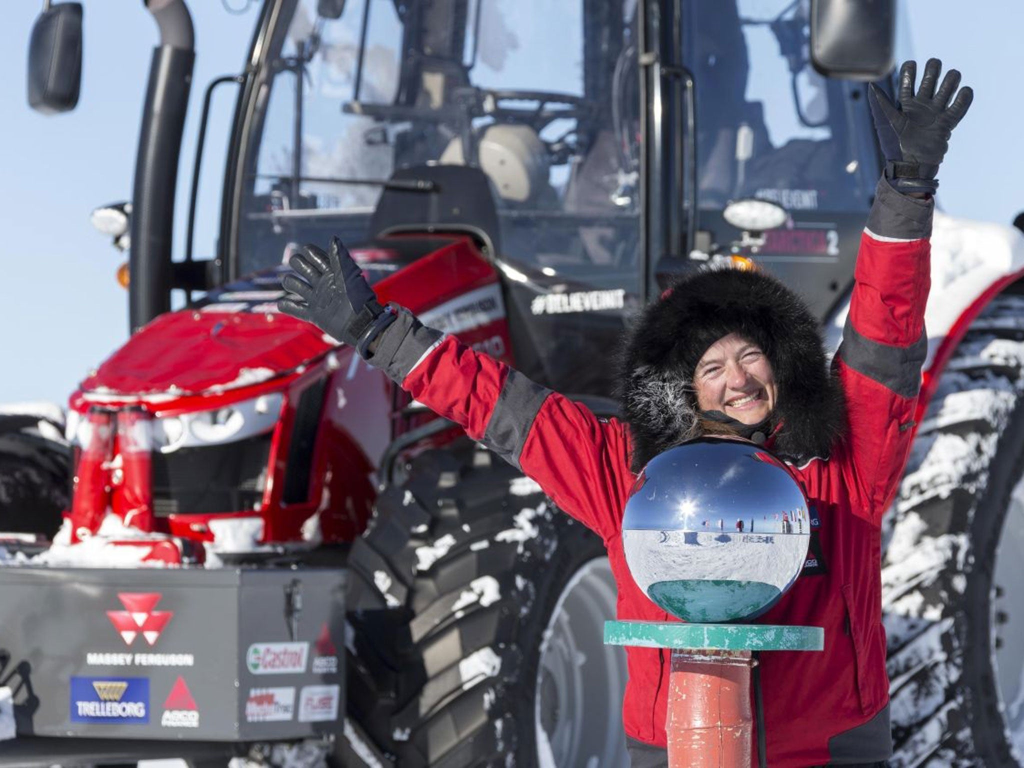 Poles apart: Manon Ossevoort is now hoping to get back to the Netherlands in time for Christmas