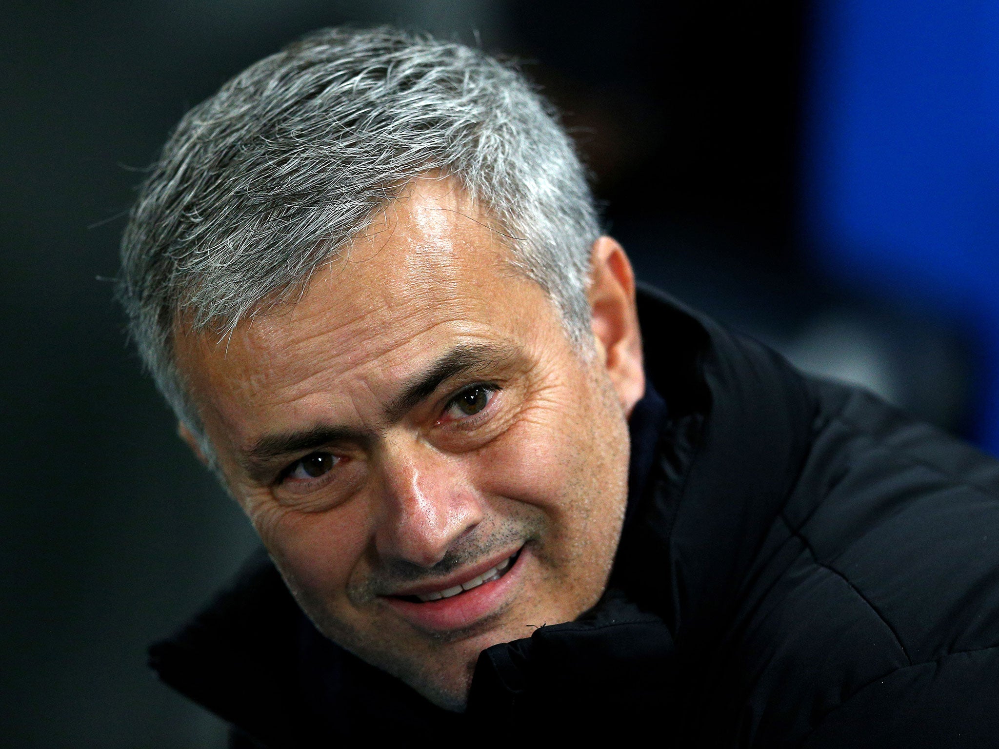 Jose Mourinho looks on from the touchline at Stamford Bridge on Wednesday night