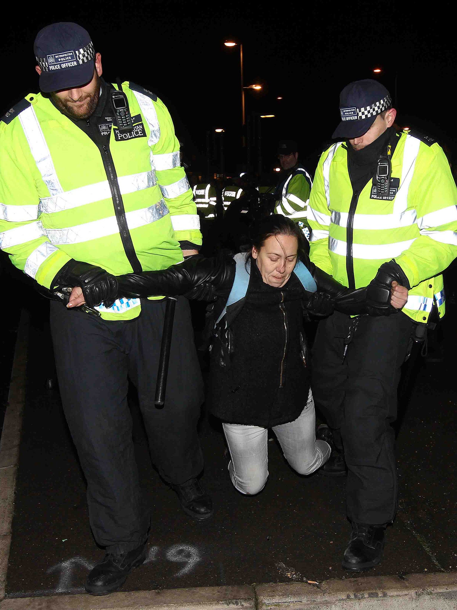 Police gather outside the centre (Pic: Nigel Howard/Evening Standard)