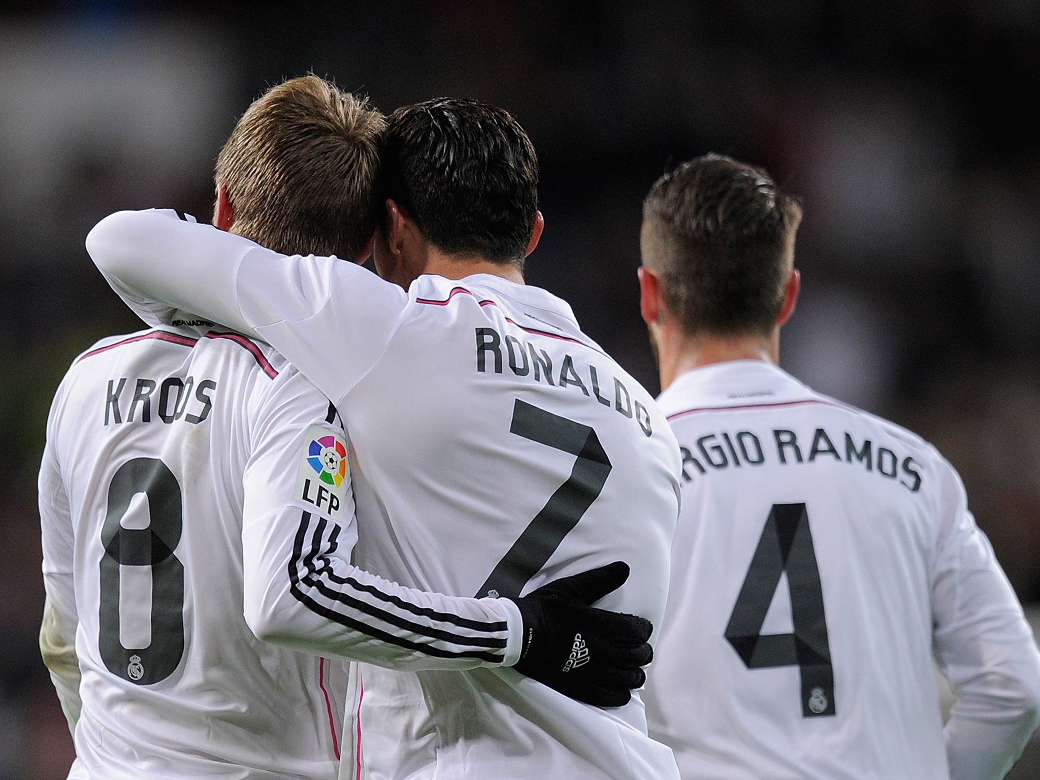 Cristiano Ronaldo with Toni Kroos