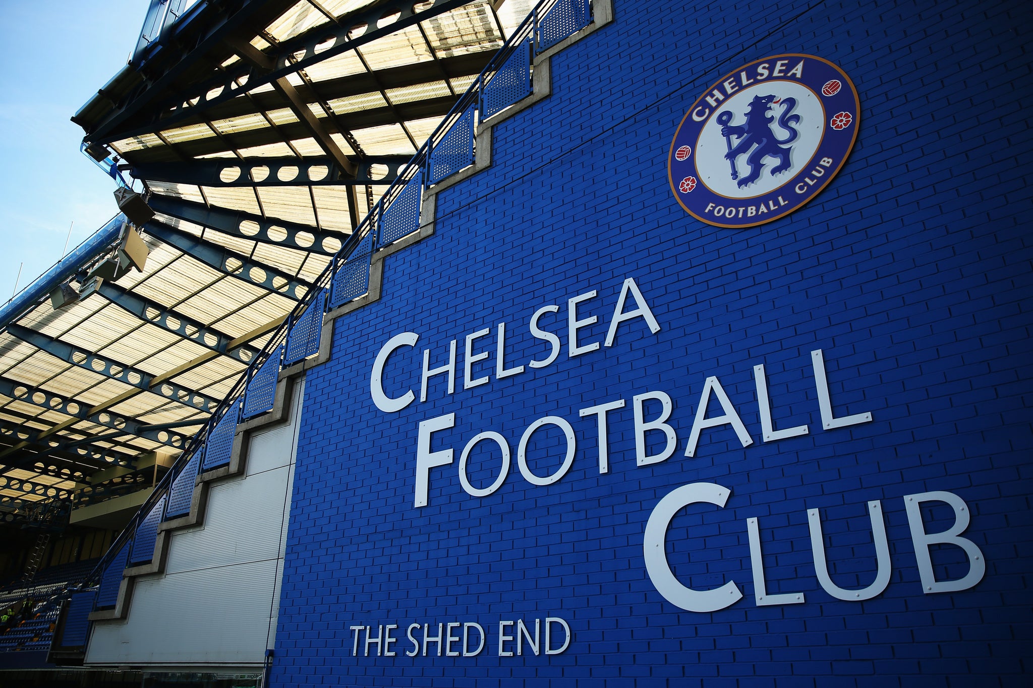 General view of the Shed End at Stamford Bridge.