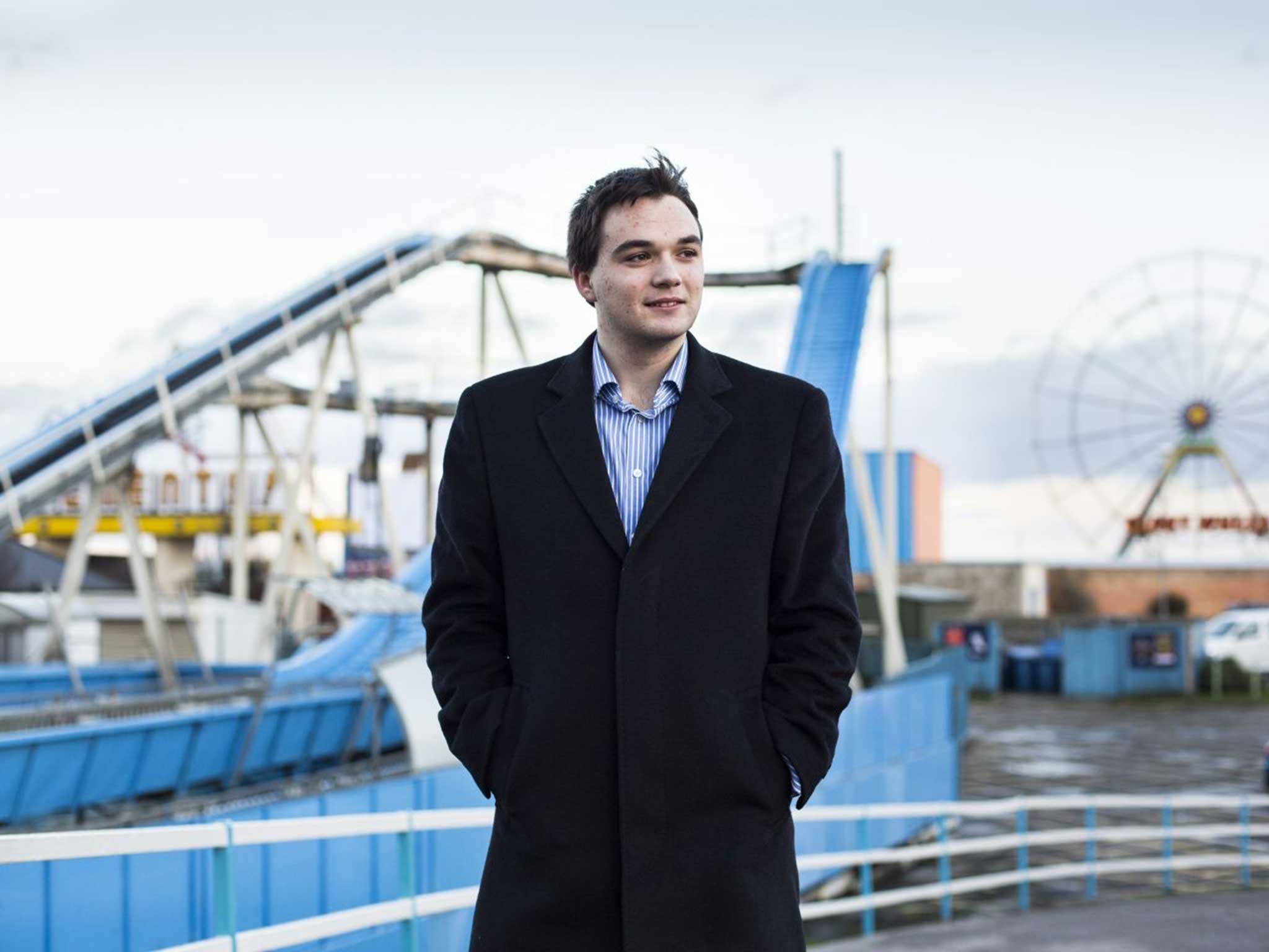 Robin Hunter-Clarke, 22, the Ukip candidate for Boston and Skegness. ‘Age isn’t an issue,’ he says