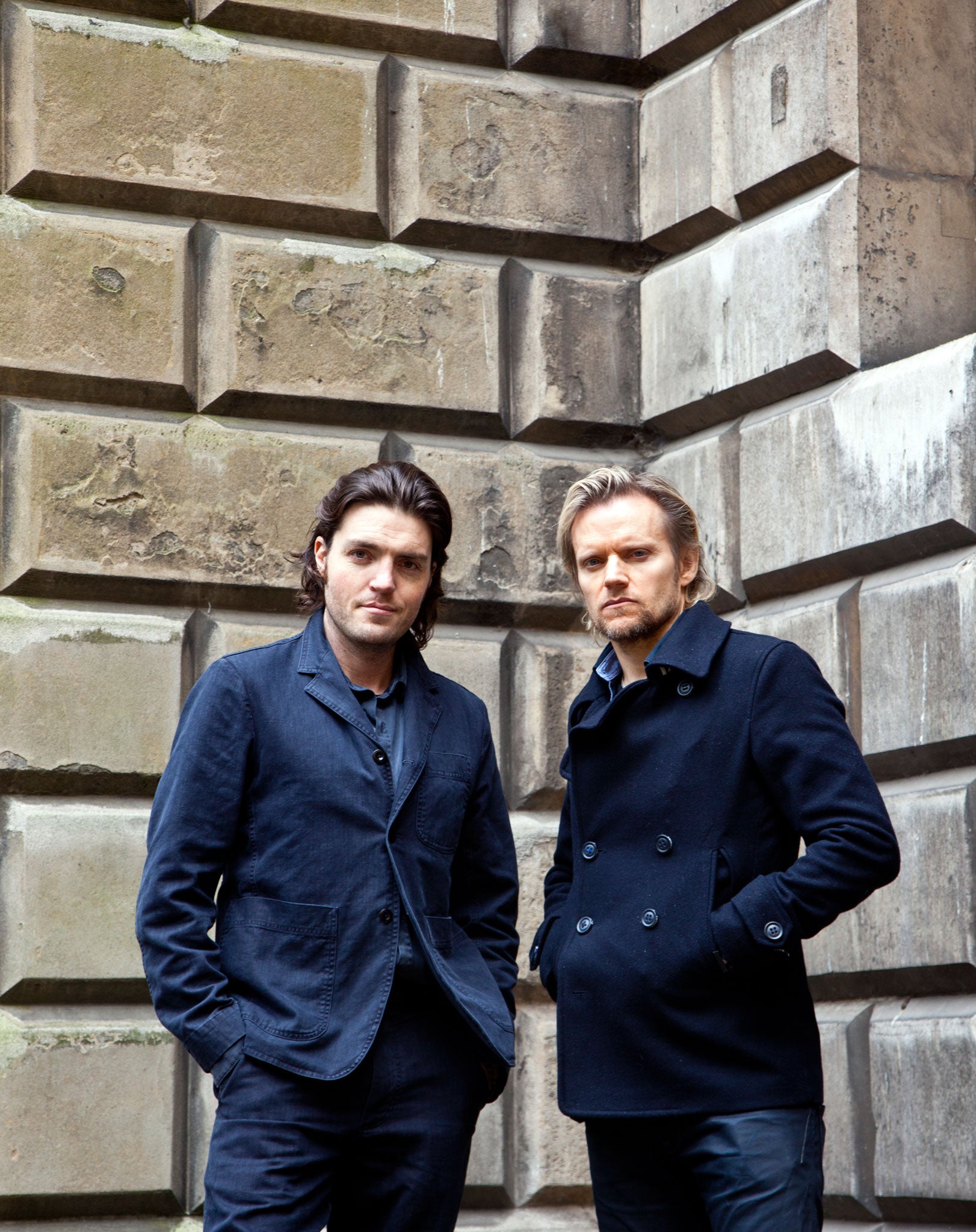 Burke (left) says of Warren: 'I talk to a lot of actors who are more into being interesting than interested – but Marc's an inquiring type. And there's his humility'