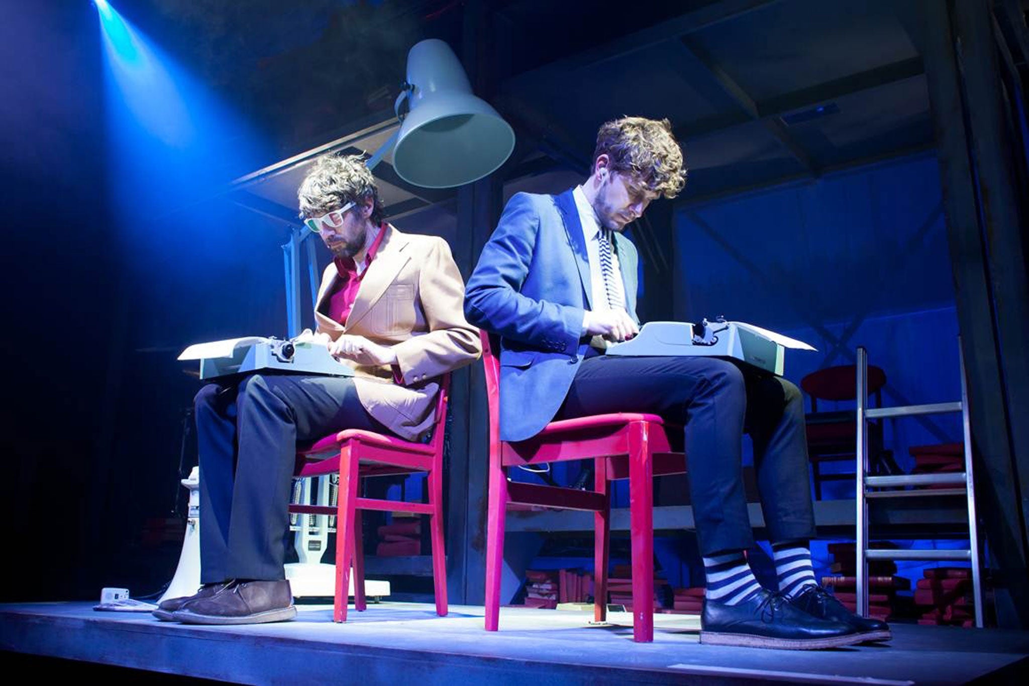 Rhys, left, with his Neon Neon collaborator, the producer Boom Bip