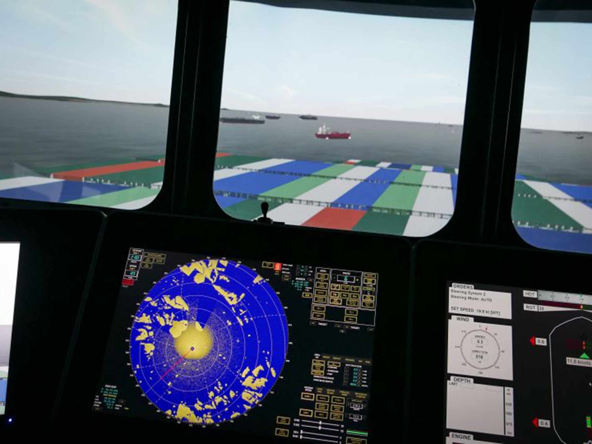 The marine simulator at South Tyneside College