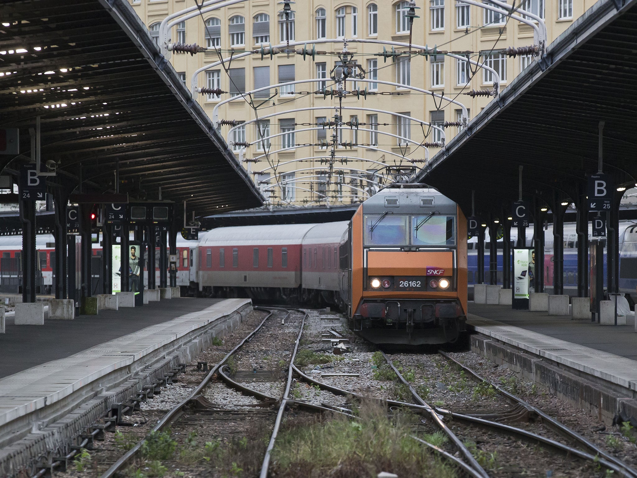 The night train from Berlin arrives at Gare de l'Est train station in Paris