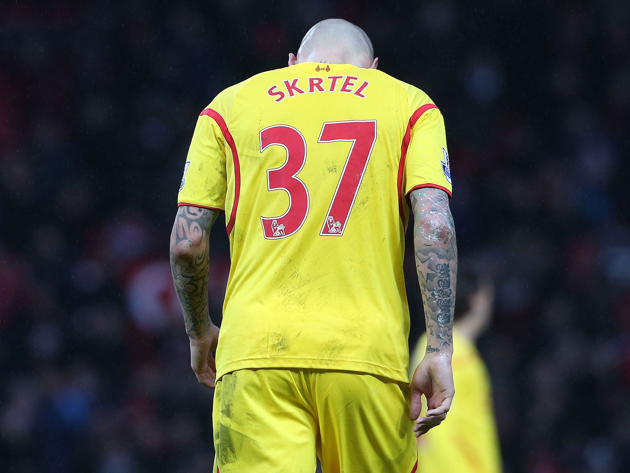 Martin Skrtel at Old Trafford today