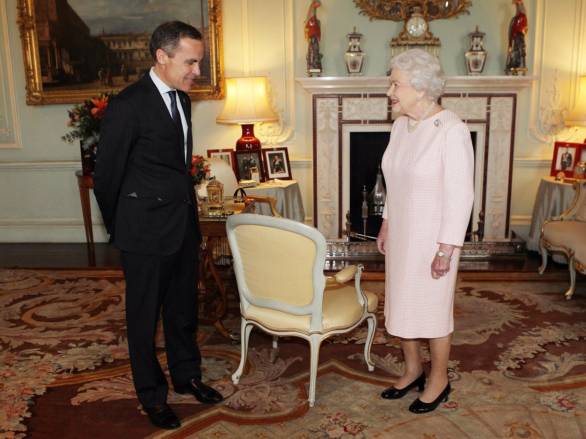 Mark Carney had an audience with the Queen at Buckingham Palace last year