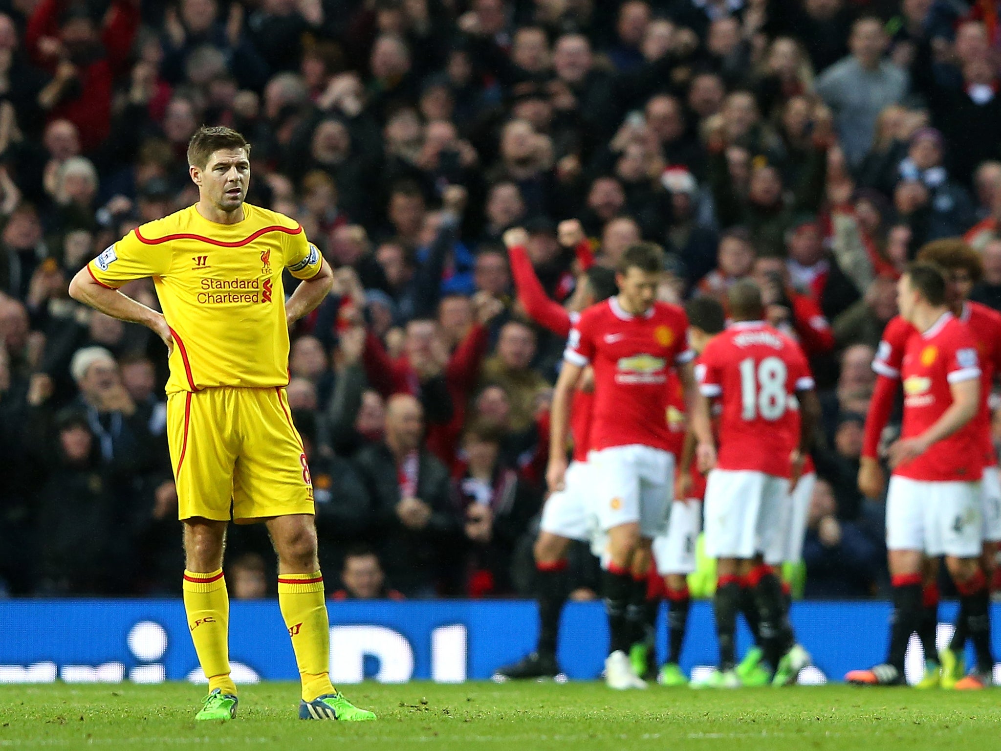 Gerrard has won just 38 per cent of his matches against United