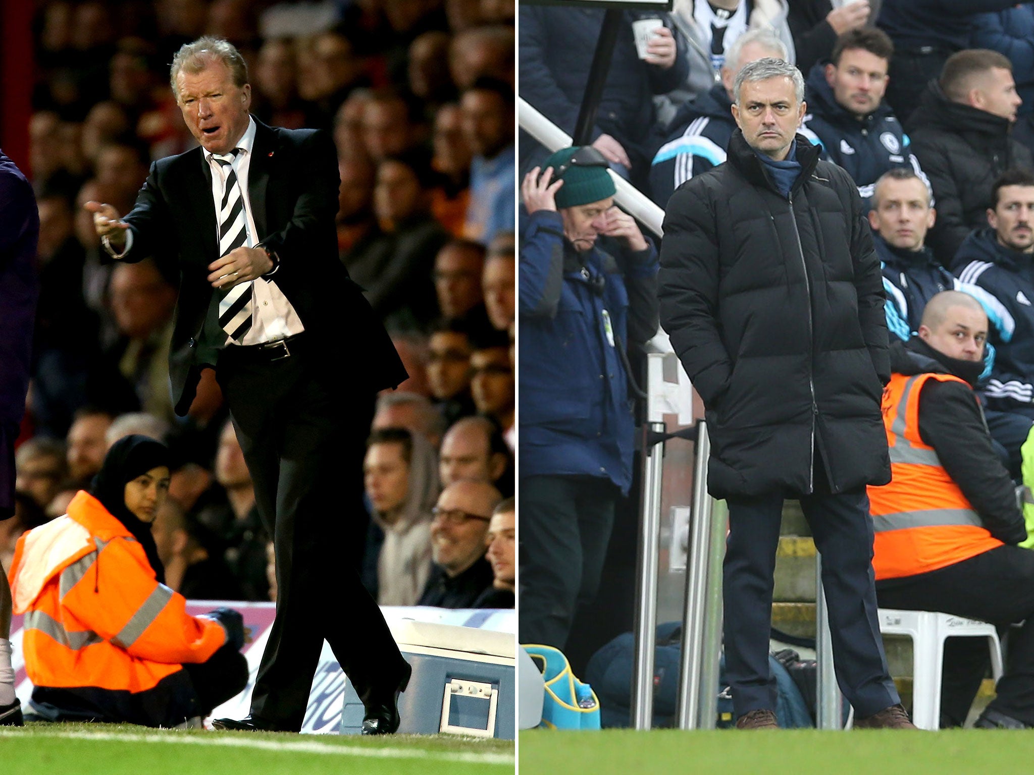 Steve McLaren and Jose Mourinho