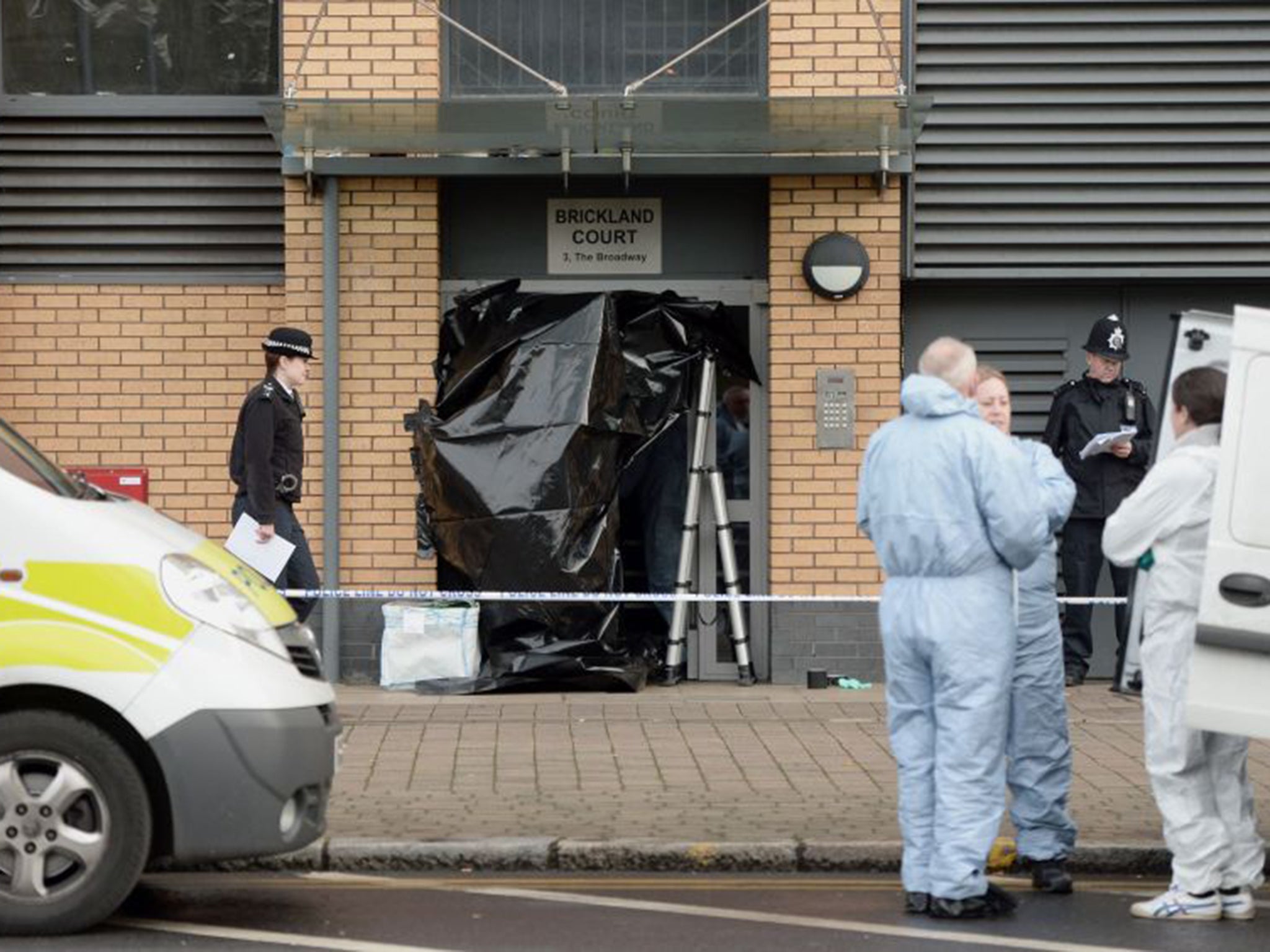 The man was found stabbed outside his home on The Broadway in Edmonton last night (PA)