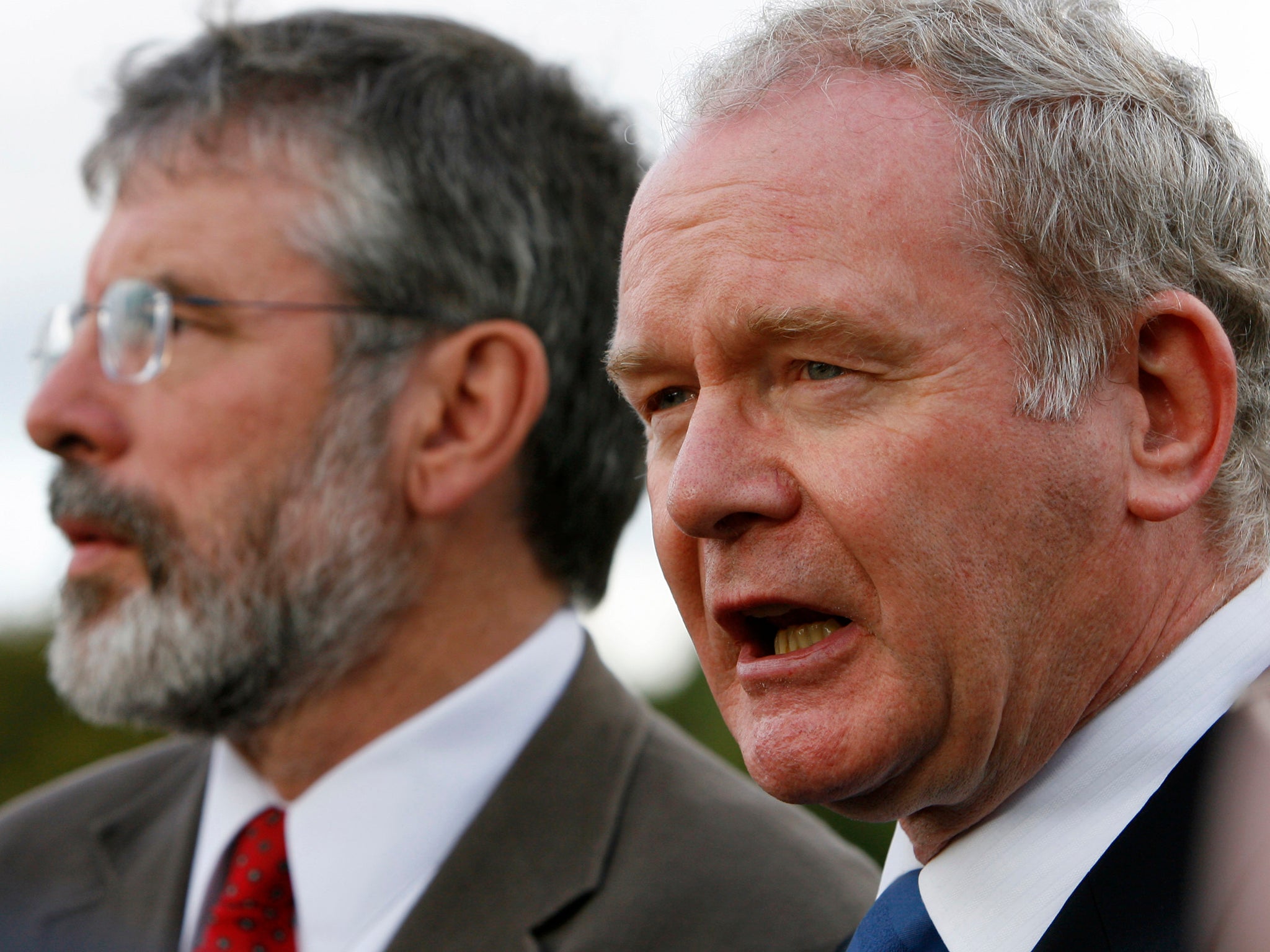 Sinn Fein President Gerry Adams and deputy First Minister of Northern Ireland Martin McGuinness.