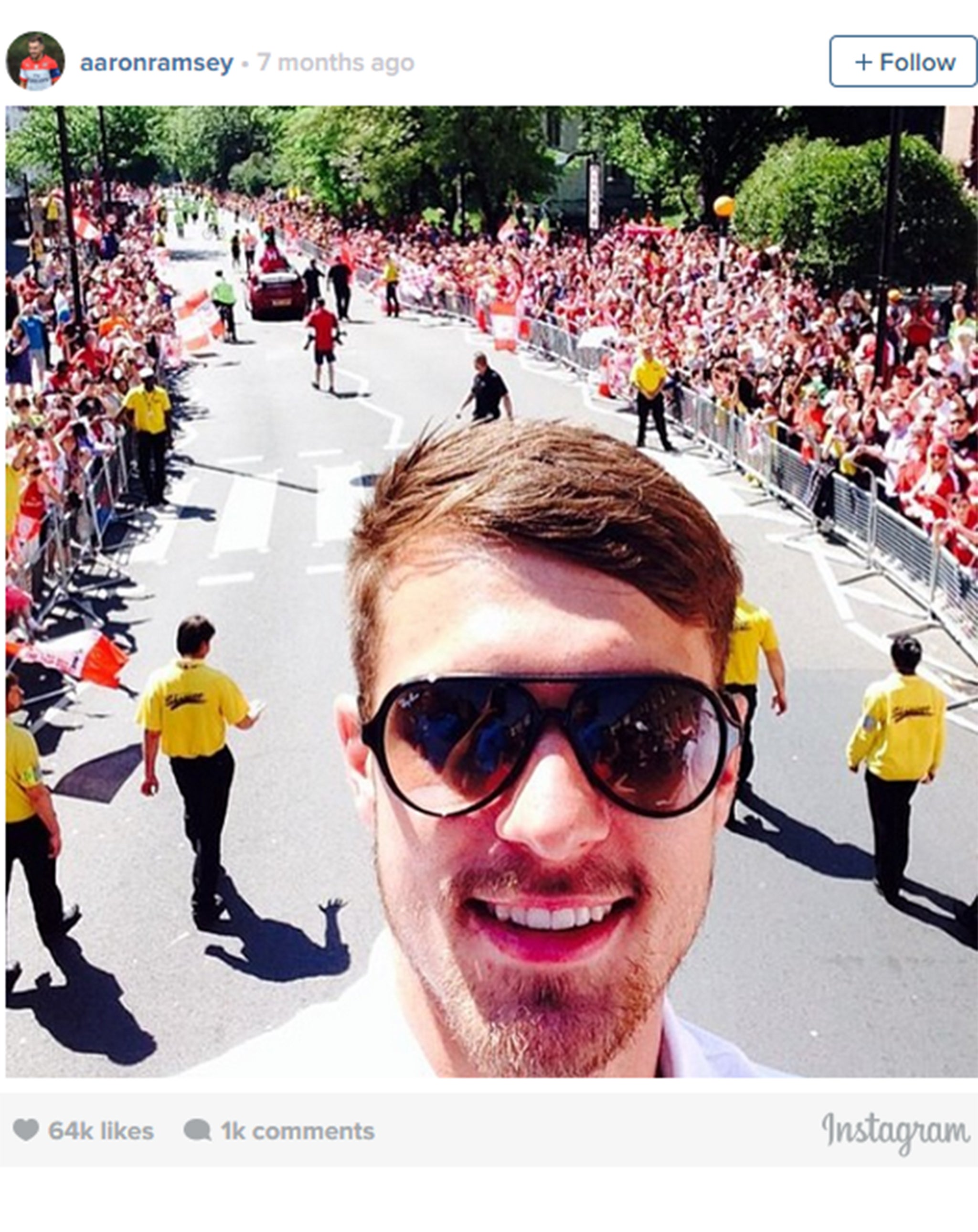 Aaron Ramsey on Instagram