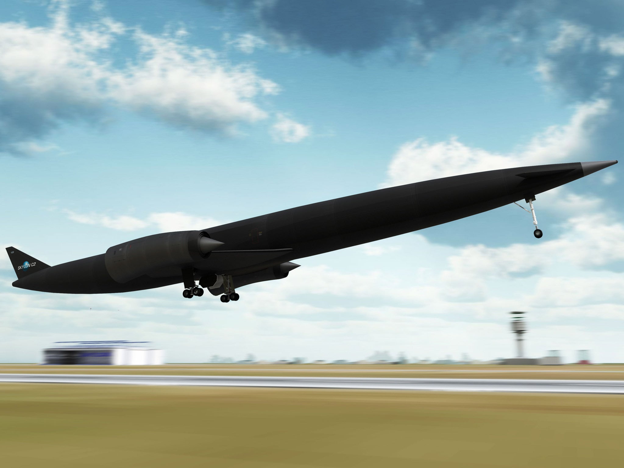 The Skylon, envisioned as it takes off