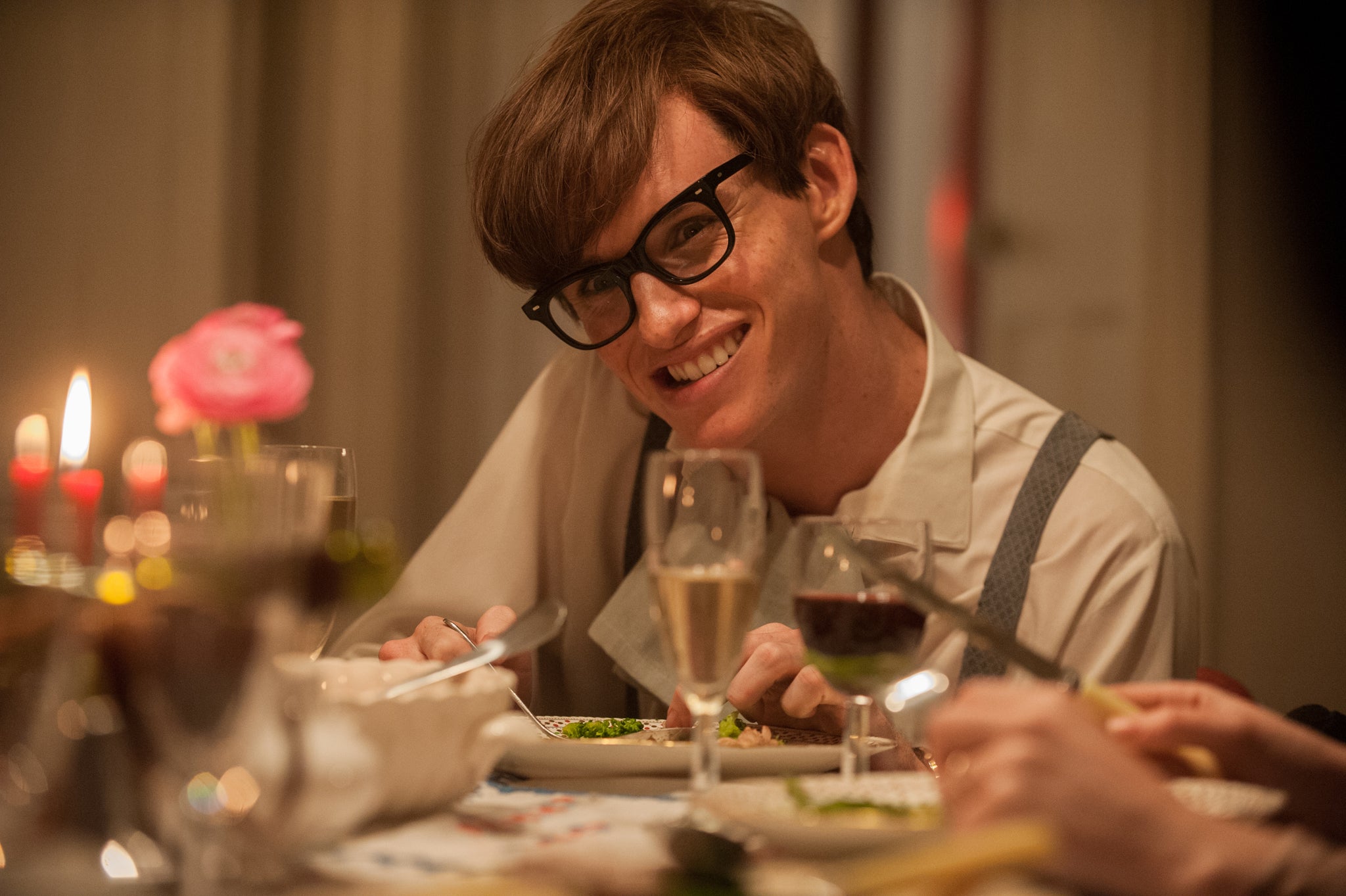 Eddie Redmayne plays Stephen Hawking as the first signs of Motor Neurone Disease begin to show in his body