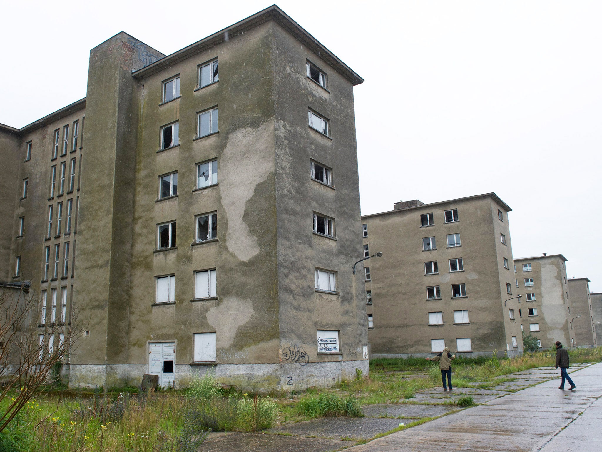 The massive complex intended as a Nazi holiday camp, pictured in 2011, was steadily falling into disrepair before its new lease of life (Getty)