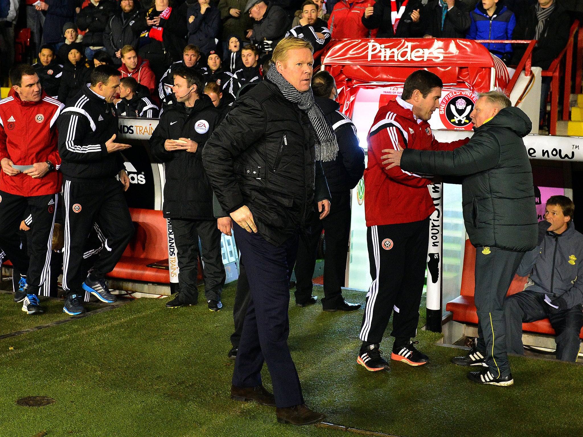 Ronald Koeman during Southampton's defeat to Sheffield United