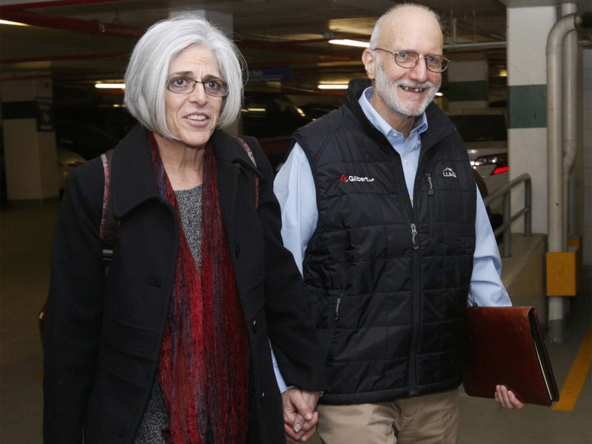 Alan Gross and his wife Judy after arriving in Washington