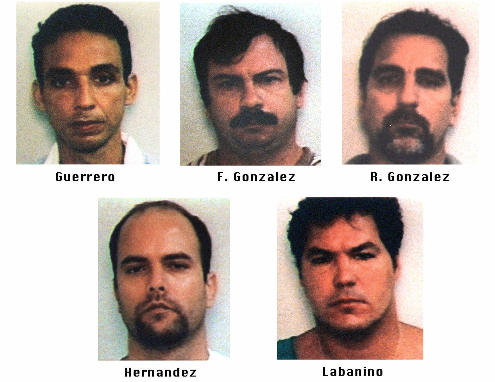 Images provided by the FBI show Antonio Guerrero, Fernando Gonzalez, Rene Gonzalez, Gerardo Hernandez and Ramon Labanino, known as the Cuban Five