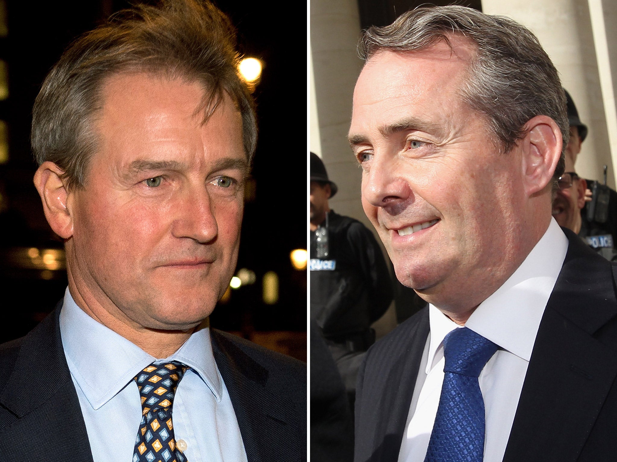 Owen Paterson, the former Environment Secretary and Liam Fox, former Defence Secretary