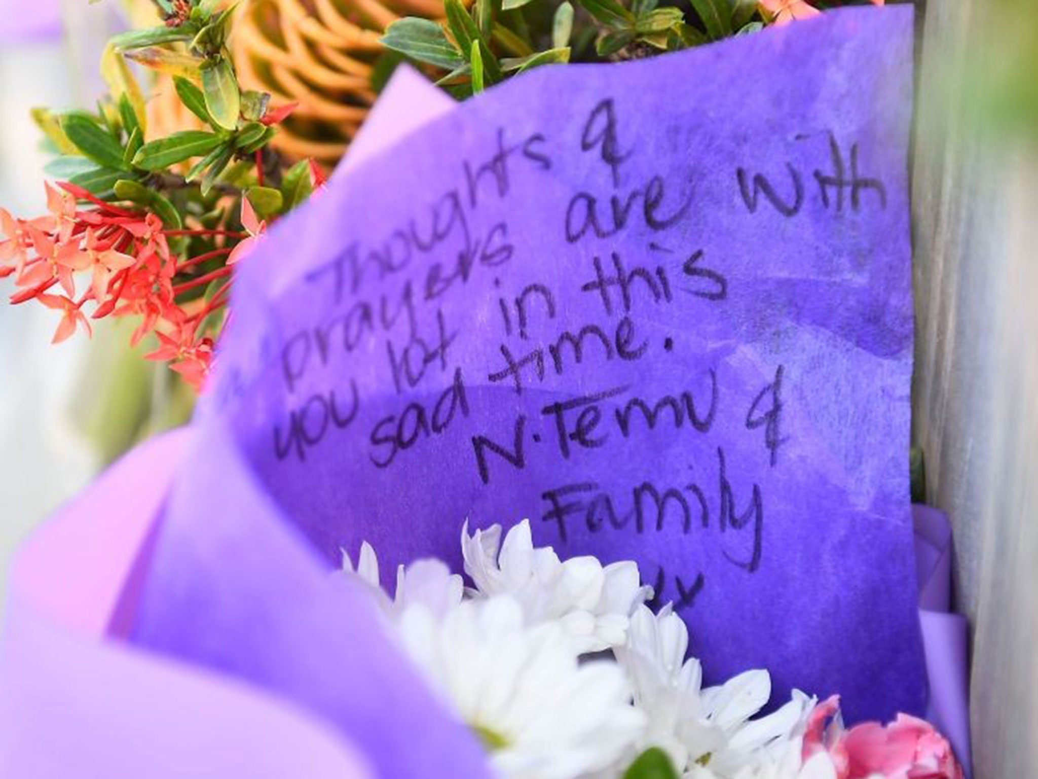 Tributes were left near the scene of the deaths on Friday