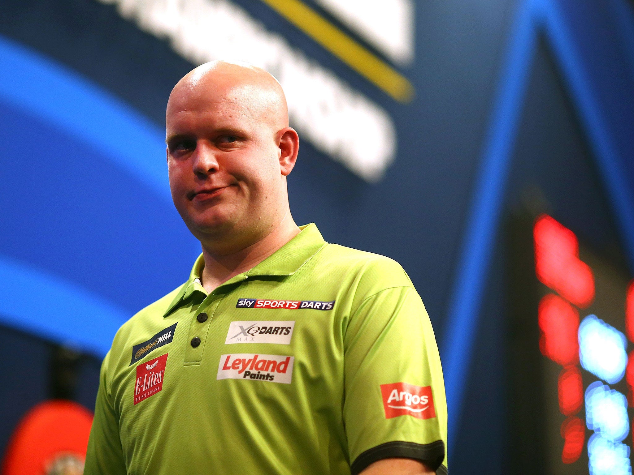 Michael van Gerwen was pushed all the way in his 3-1 victory over Joe Cullen