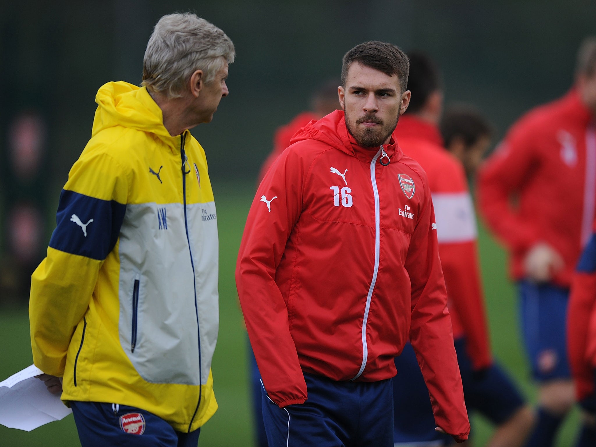 Aaron Ramsey with Arsene Wenger