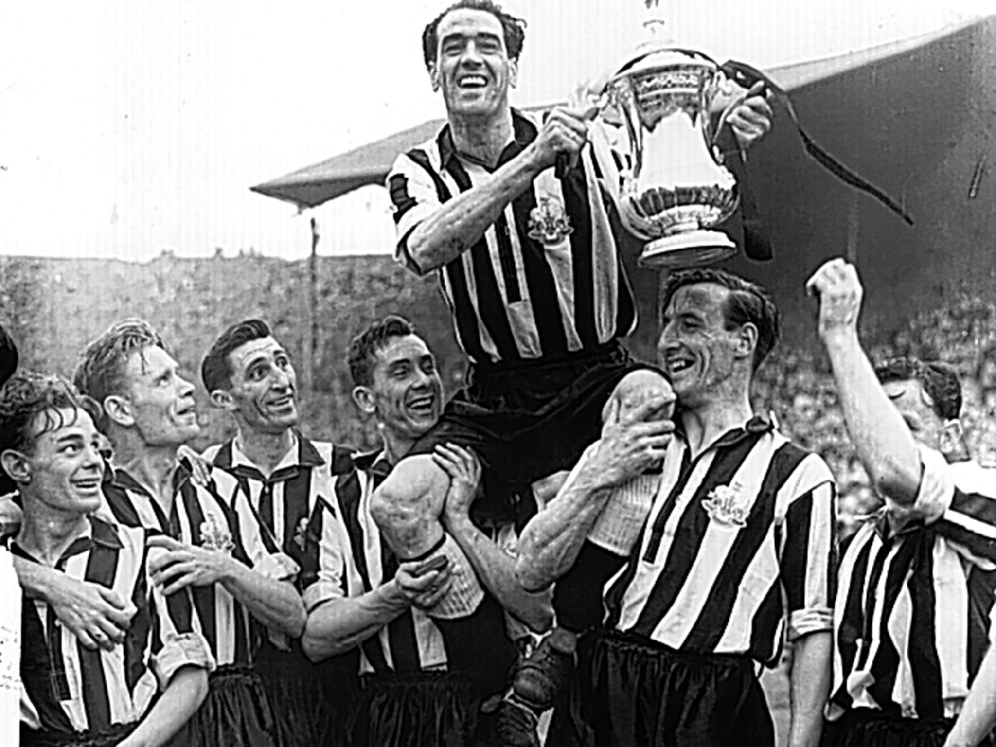 Newcastle celebrate FA Cup success in 1951