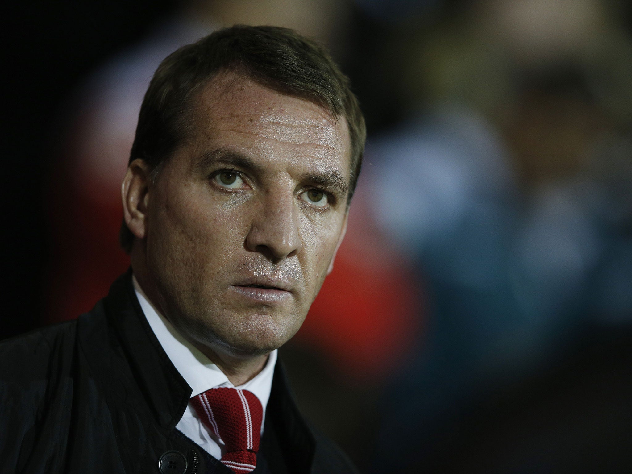 Brendan Rodgers looks on from the touchline